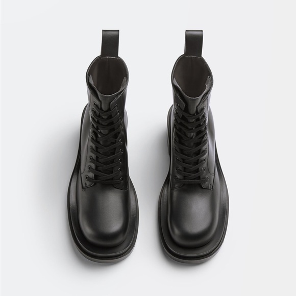 NIB BOTTEGA VENETA LUG LACE UP MILITARY COMBAT BOOTS 38.5/ 39 - Picture 4 of 12
